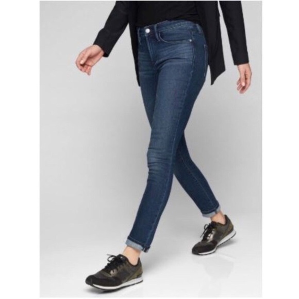Athleta Sculptek Skinny Stretch Jeans Dark Wash 2